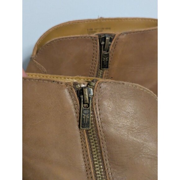 FRYE Women Size 9.5 Wheat Brown Leather Jennifer Seam Ankle Booties 3471729 - Picture 15 of 16